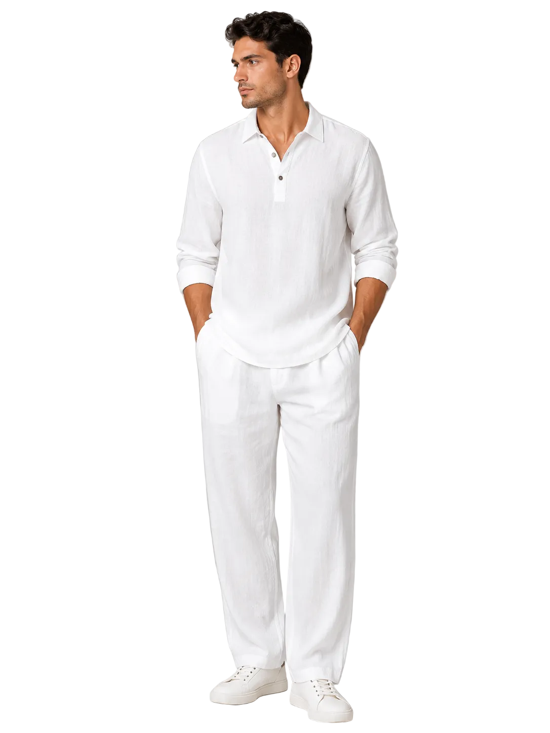 Xevanti Linen Long Sleeve & Pants Set