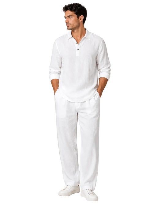 Xevanti Linen Long Sleeve & Pants Set