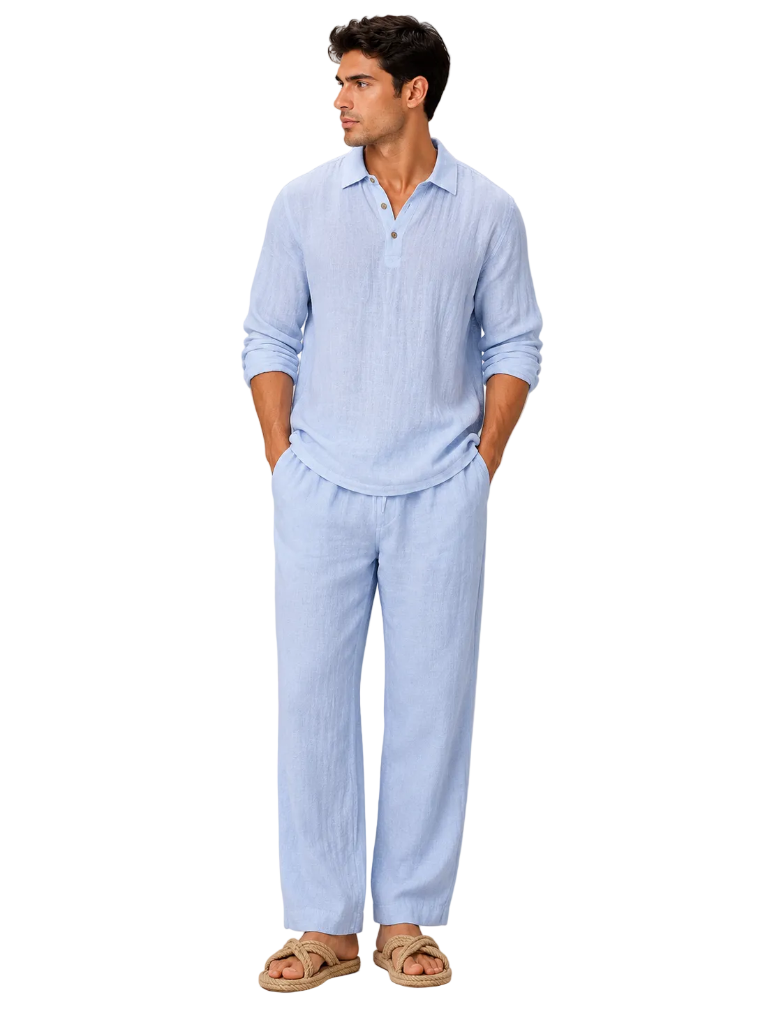 Xevanti Linen Long Sleeve & Pants Set